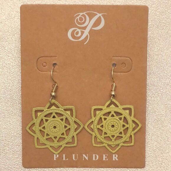 Plunder | “Spring” Filigree Earrings | 2” Drop - Picture 1 of 2